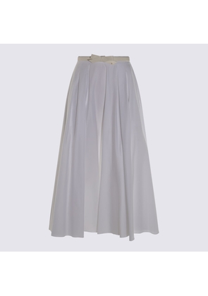 Elisabetta Franchi White Cotton Midi Skirt