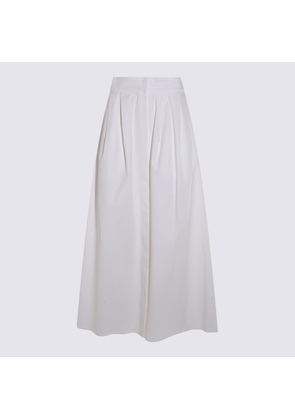 Max Mara White Cotton Alcade Skirt
