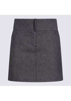 Courrèges Dark Grey Cotton Mini Skirt