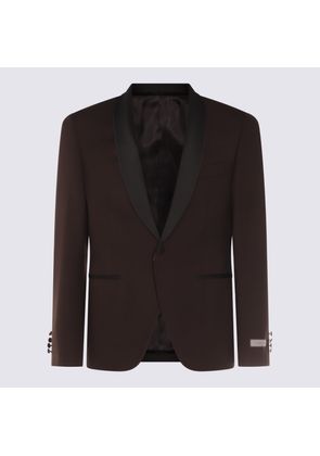 Canali Brown Wool Suits