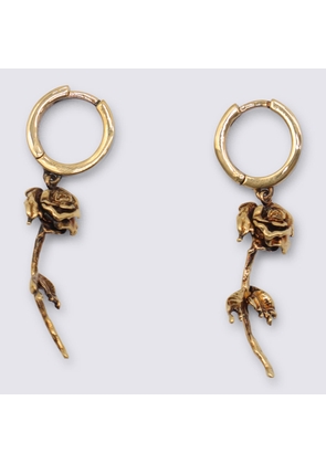 Alexander McQueen Gold Tone Metal Earrings