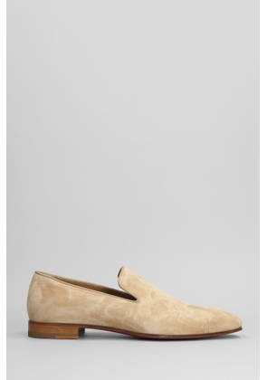 Christian Louboutin Dandelion Loafers In Beige Suede