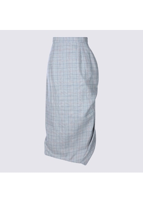Vivienne Westwood Light Blue Wool Skirt