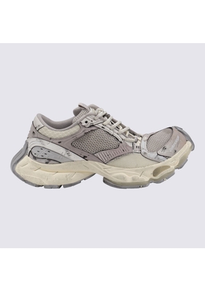 Balenciaga Grey Stapler Leather Sneakers