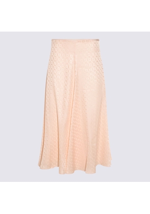 Fendi Pink Silk Skirt