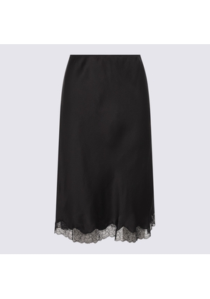 The Row Black Silk Irene Skirt
