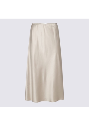 Max Mara Grey Silk Skirt