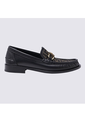 Fendi Tobacco Leather Loafers