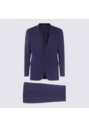 Canali Blue Wool Suits