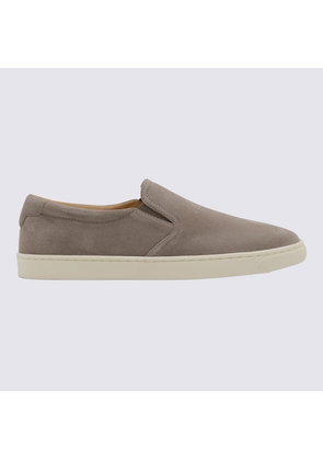 Brunello Cucinelli Grey Leather Sneakers