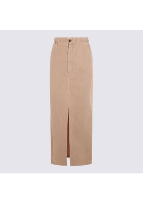 Brunello Cucinelli Brown Cotton Skirt