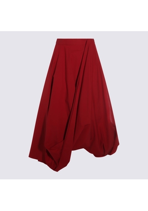 Brunello Cucinelli Red Cotton Skirt