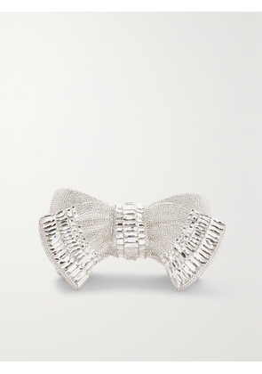 Judith Leiber Couture - Bow Deco Gems Rhine Crystal-embellished Silver-tone Clutch - One size