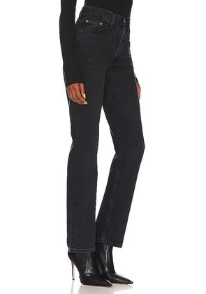 AGOLDE Lana Mid Rise Straight Jeans in Black. Size 25. Also in 28, 30, 31, 32, 33, 34.