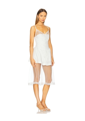 For Love & Lemons Susannah Midi Dress in White. Size L. Also in S, XL, XS.