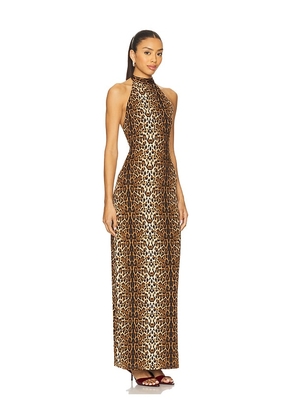 superdown Vashti Maxi Dress in Brown. Size L. Also in M, S, XS, XXS.