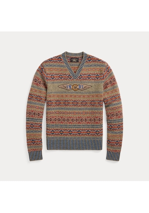 Hand-Embroidered Fair Isle Sweater
