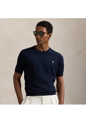 Cotton Crewneck Short-Sleeve Jumper