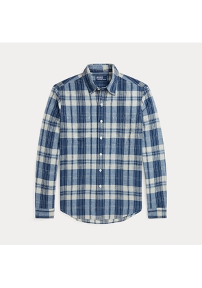 Classic Fit Indigo Madras Workshirt