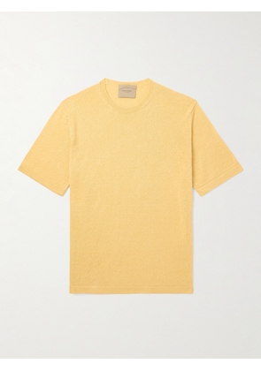 Federico Curradi - Linen and Organic Cotton-Blend T-Shirt - Men - Yellow - S