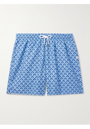 Derek Rose - Straight-Leg Mid-Length Printed Swim Shorts - Men - Blue - S