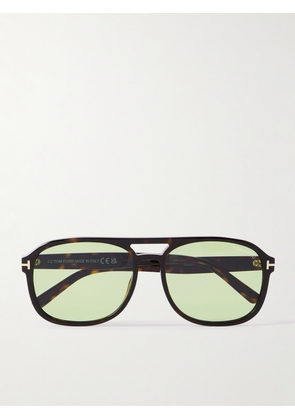 TOM FORD - Rosco Aviator-Style Tortoiseshell Acetate Sunglasses - Men - Tortoiseshell