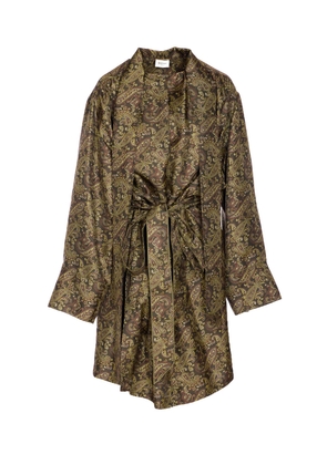 Saint Laurent Paisley Motif Silk Dress