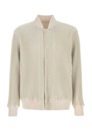 Homme Plissé Issey Miyake Ivory Polyester Bomber Jacket
