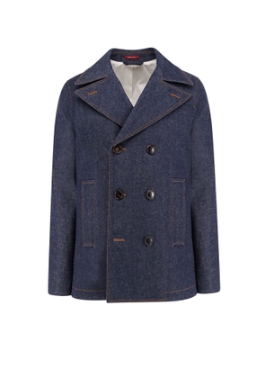 Gucci Denim Peacoat With Contrasting Stitching