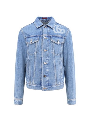 Gucci Denim Jacket With Lasered Double G