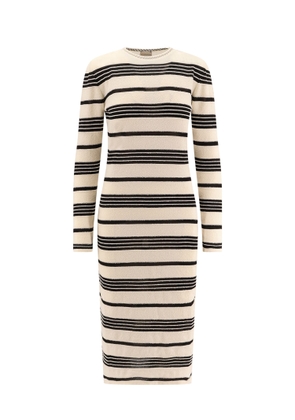 Moncler Striped Cotton Blend Dress