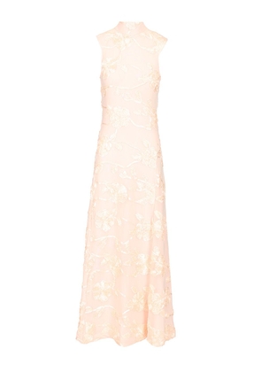 Rotate by Birger Christensen Floral Mesh Maxi Dress