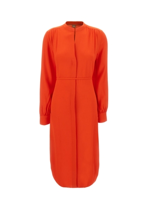 Hugo Boss Coral Viscose Shirt Dress