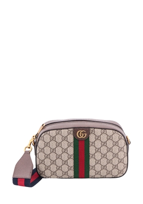 Gucci Gg Supreme Fabric And Leather Shoulder Bag