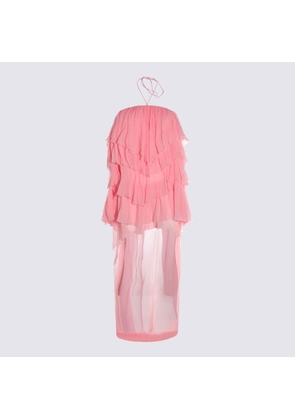 Blumarine Pink Silk Dress