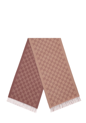 Gucci Gg Cashmere Scarf With Lurex Effect