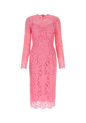 Dolce & Gabbana Pink Lace Dress