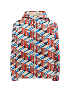 Nylon Jacket With Gucci Pixel Print