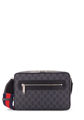 Gucci Gg Supreme Fabric And Leather Shoulder Bag
