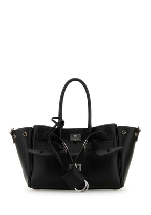Balenciaga Black Leather Carry All Bel Air Shopping Bag