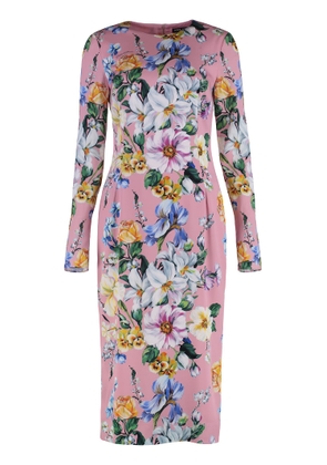 Dolce & Gabbana Floral Silk Midi Dress