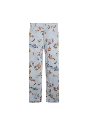 Off-White Fresco Printed Straight Leg Jeans