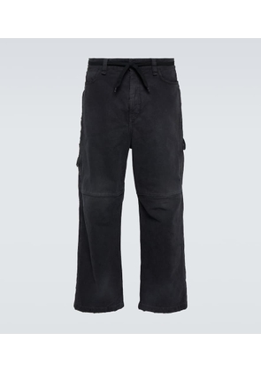 Balenciaga Mid-rise cropped cotton canvas pants