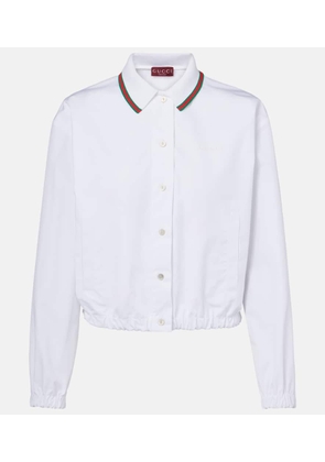 Gucci Web Stripe cotton poplin shirt