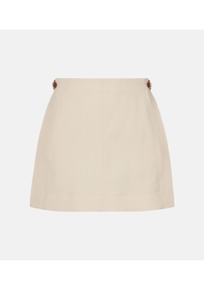 Gucci Horsebit linen canvas miniskirt