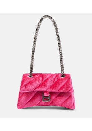 Balenciaga Crush Small velvet shoulder bag