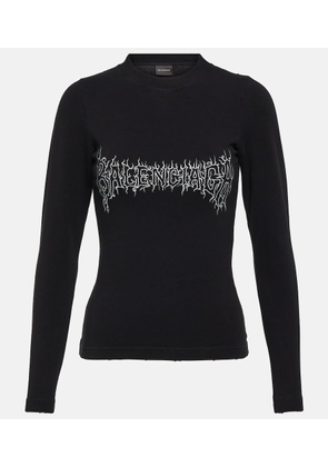 Balenciaga Cotton-blend jersey T-shirt