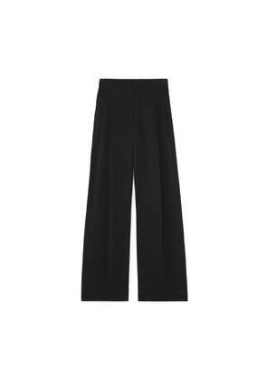 Kelly Wide-Leg Trousers in Black, Size 6