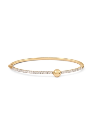 Pavé Ball Bangle Bracelet in 14K Gold and Diamonds