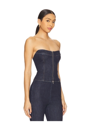 BY.DYLN Alix Corset in Blue. Size S. Also in L, M, XL, XS.